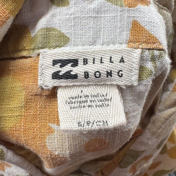 Billabong Made For Sun Oversized Button Up Shirt Womens Small Cotton Floral - Picture 11 of 11